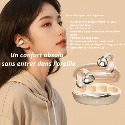 ClipSound Air – Écouteurs Sans Fil à Clipser | Son HIFI & Confort Absolu